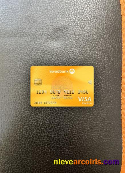 Lithuania Swedbank visa electron card photolook
